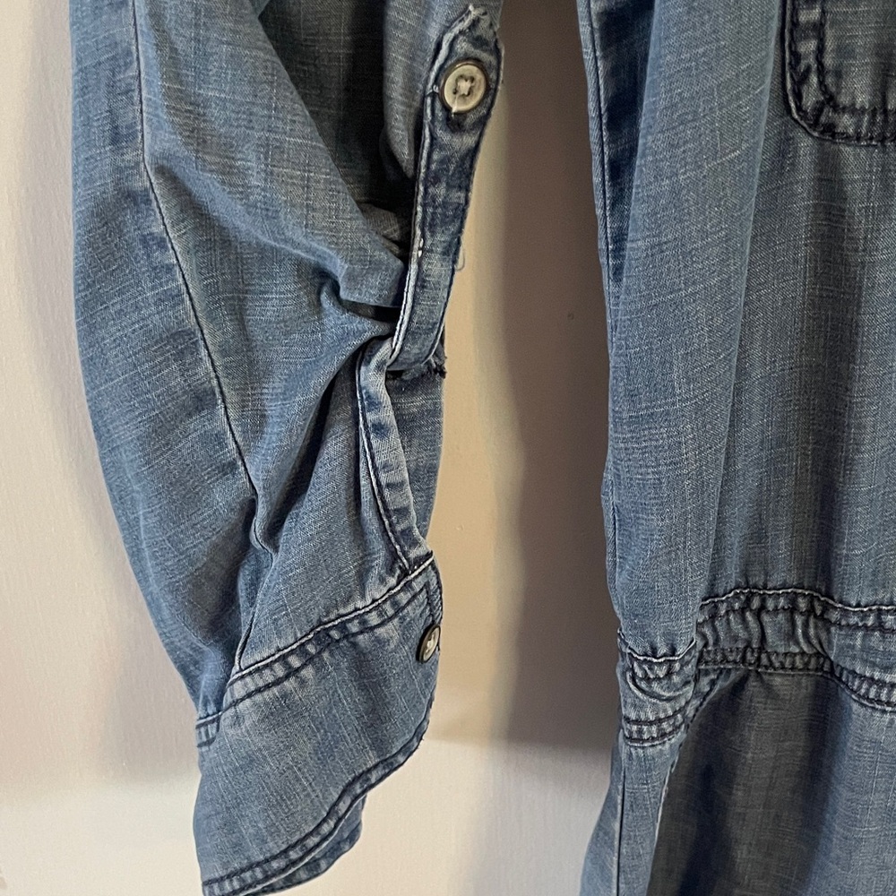 Lou & Grey Lightweight denim Midi Dress with pockets - Picture 3 of 4